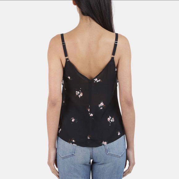 A.L.C. Silk Floral Blouse Ruffle Sleeveless size 6 - Picture 2 of 3